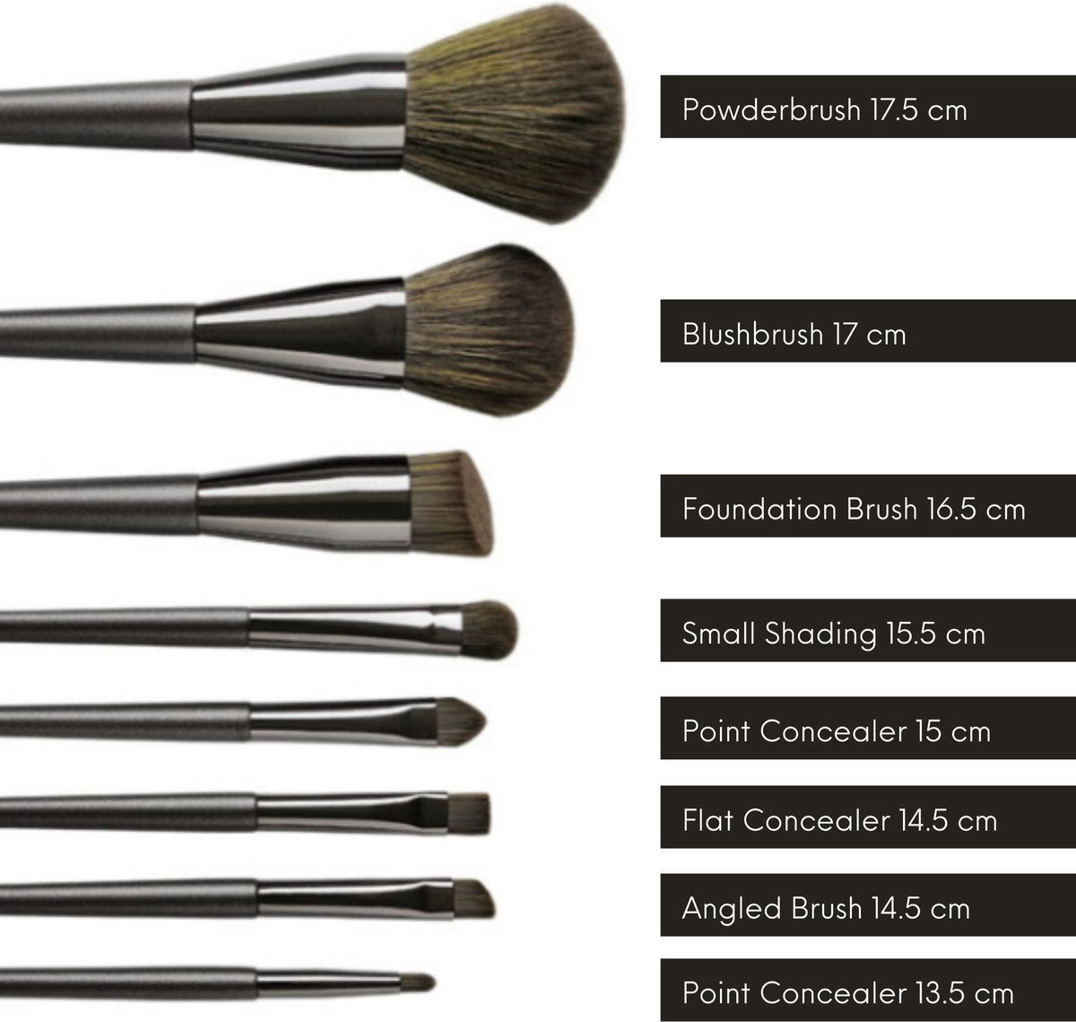 8-delige Make Up Borstels