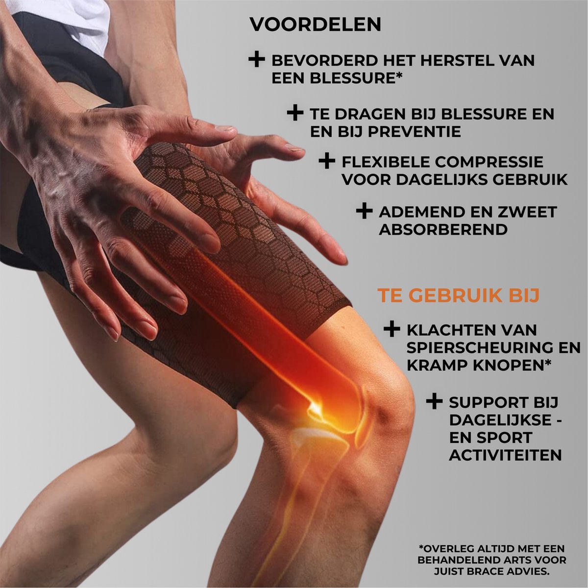 Bovenbeen Compressie Brace 1 Paar