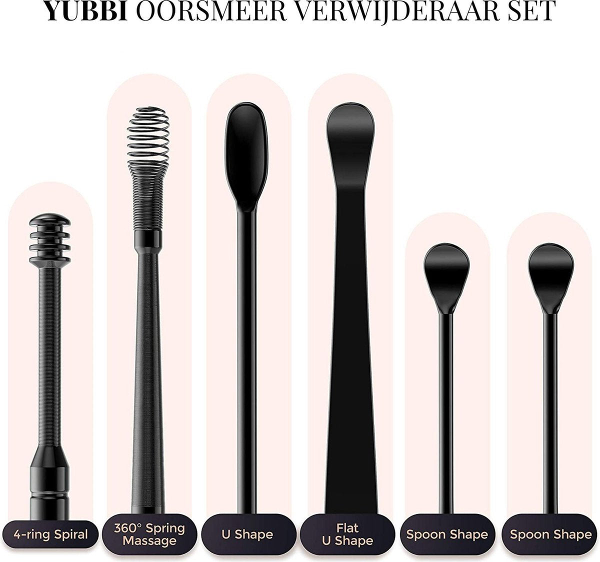 6 Delige Oorsmeer Verwijderaar Set met Etui