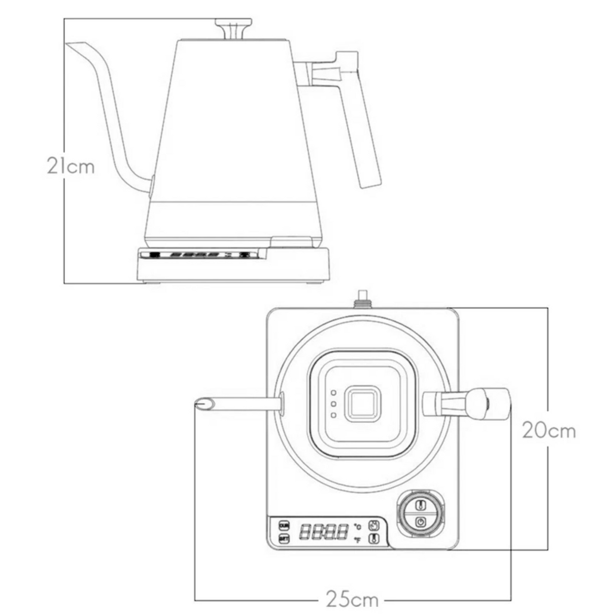 Gooseneck Waterkoker Zwart