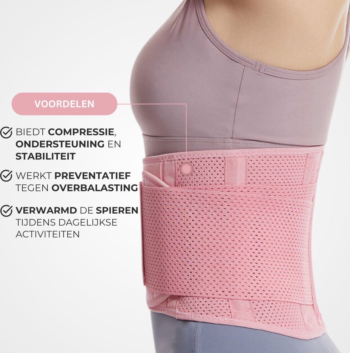 Back Support - Rugbrace Roze