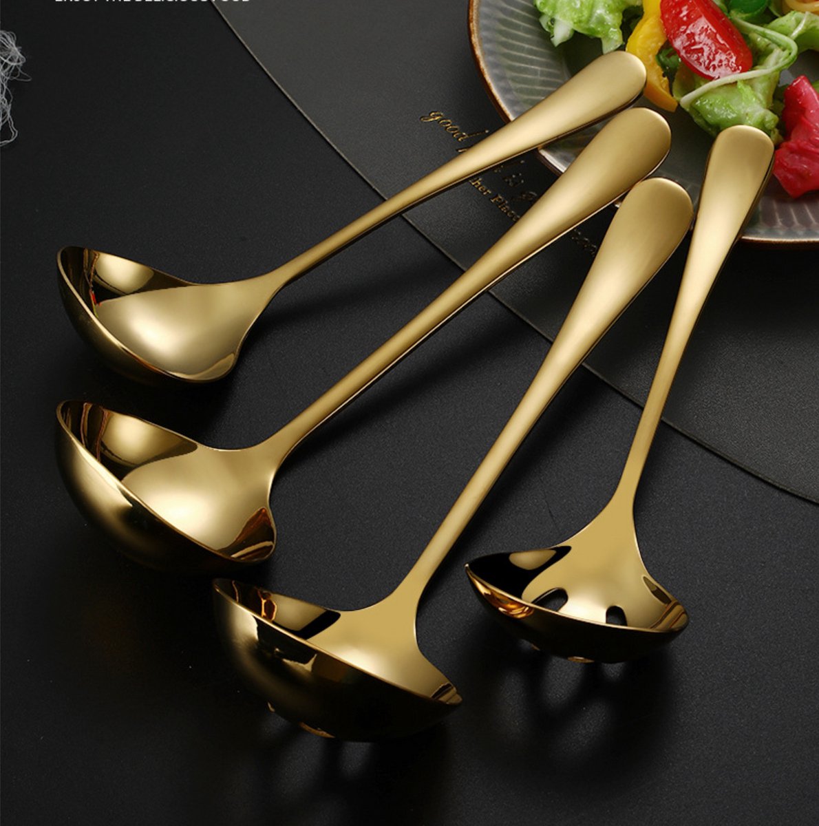 Soeplepel Mix Set 22.3cm - Ø7cm Goud