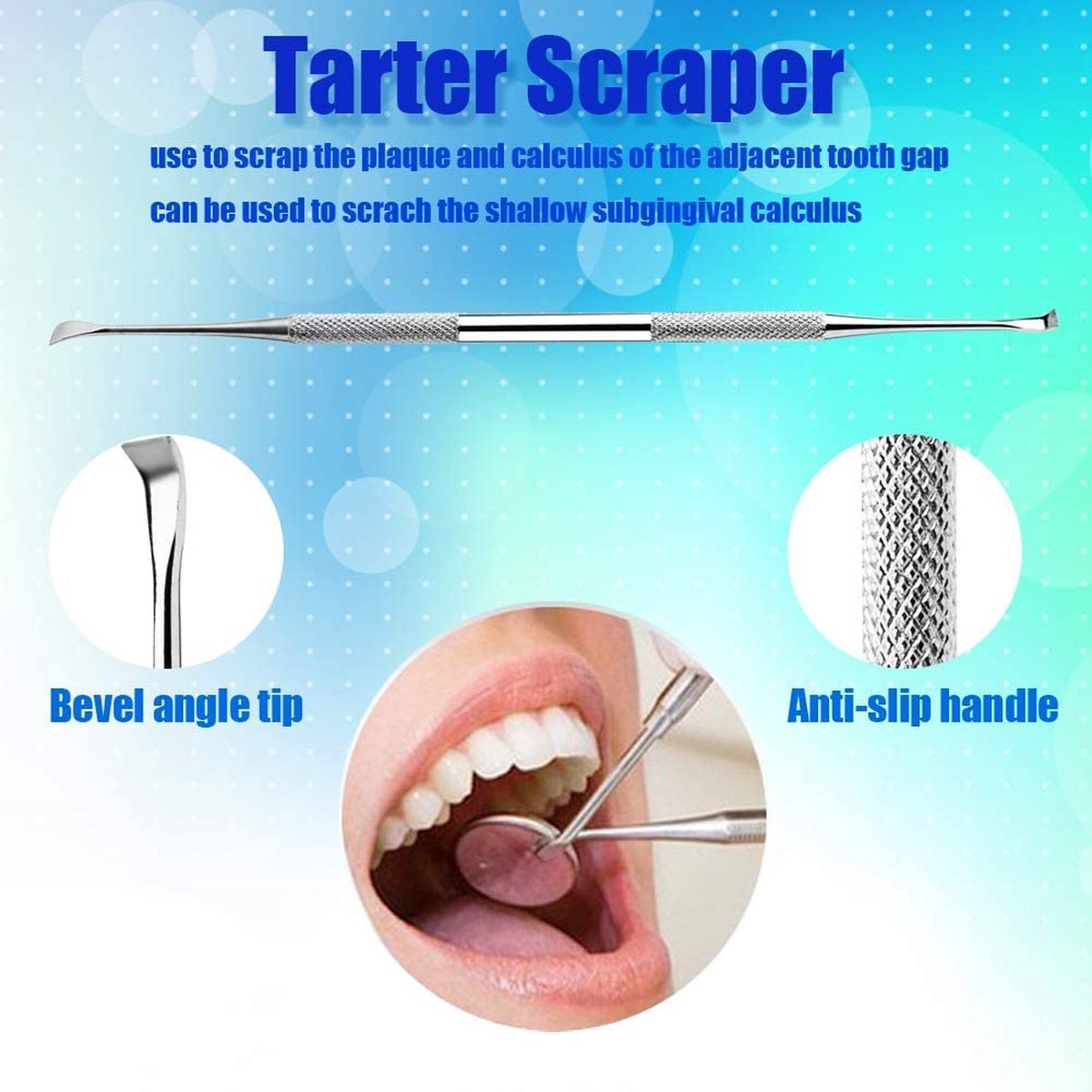 6 Delige RVS Tandarts Set met Etui