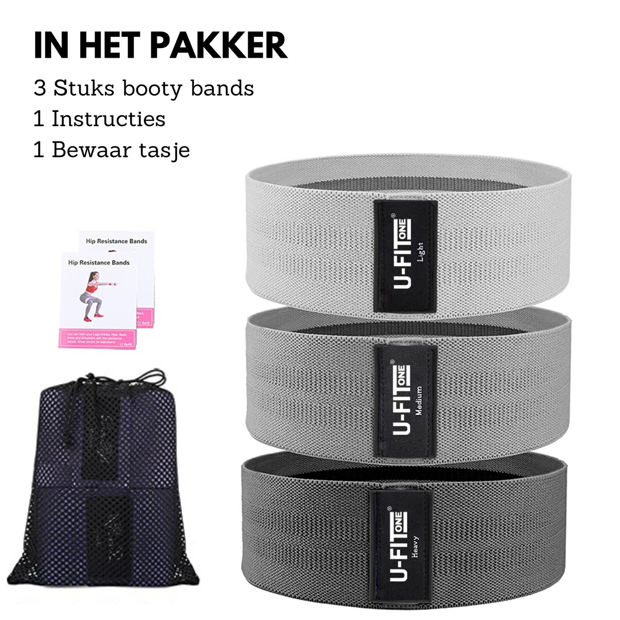 Weerstandsbanden Set Zwart