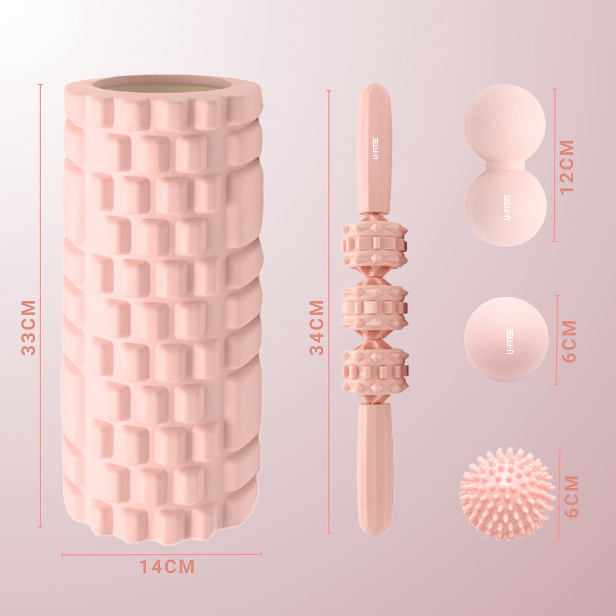 Foam Roller(33cm) 5 Delige Set