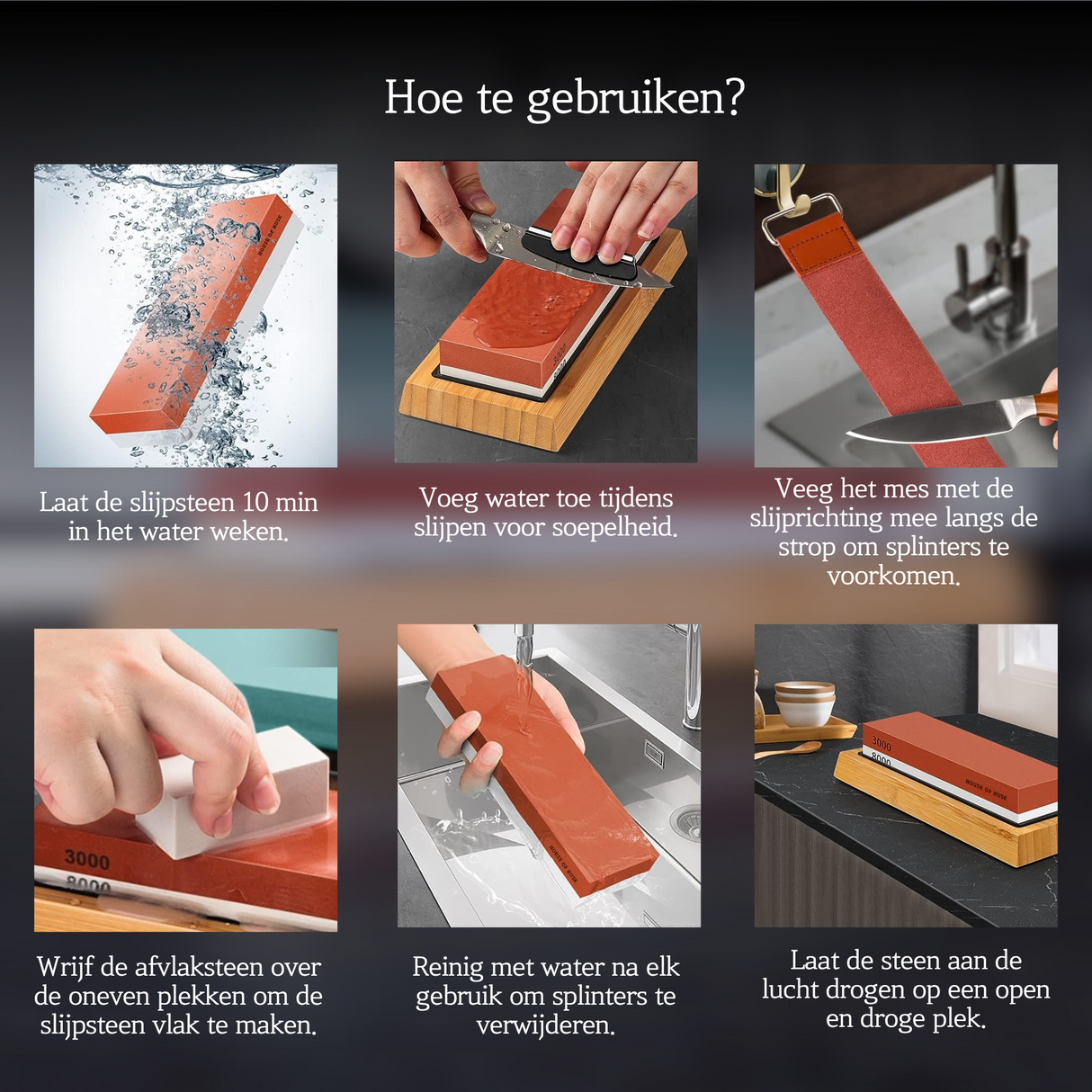 Dubbelzijdige Messen Slijpstenen Set