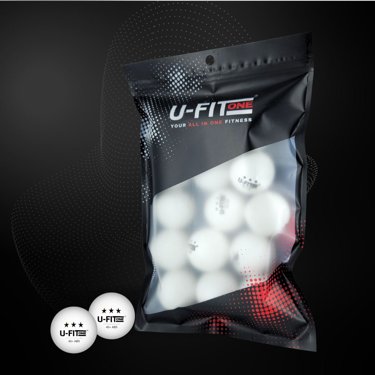 Pro 30ballen Tafeltennisballen 3 Star Wit