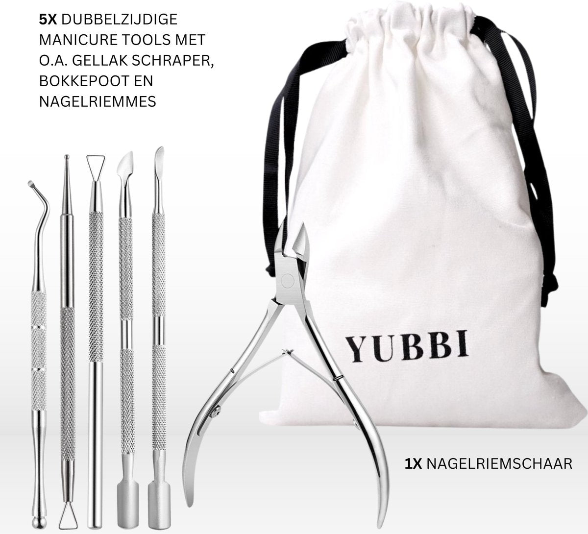 Professionele RVS Nagel Tool Set