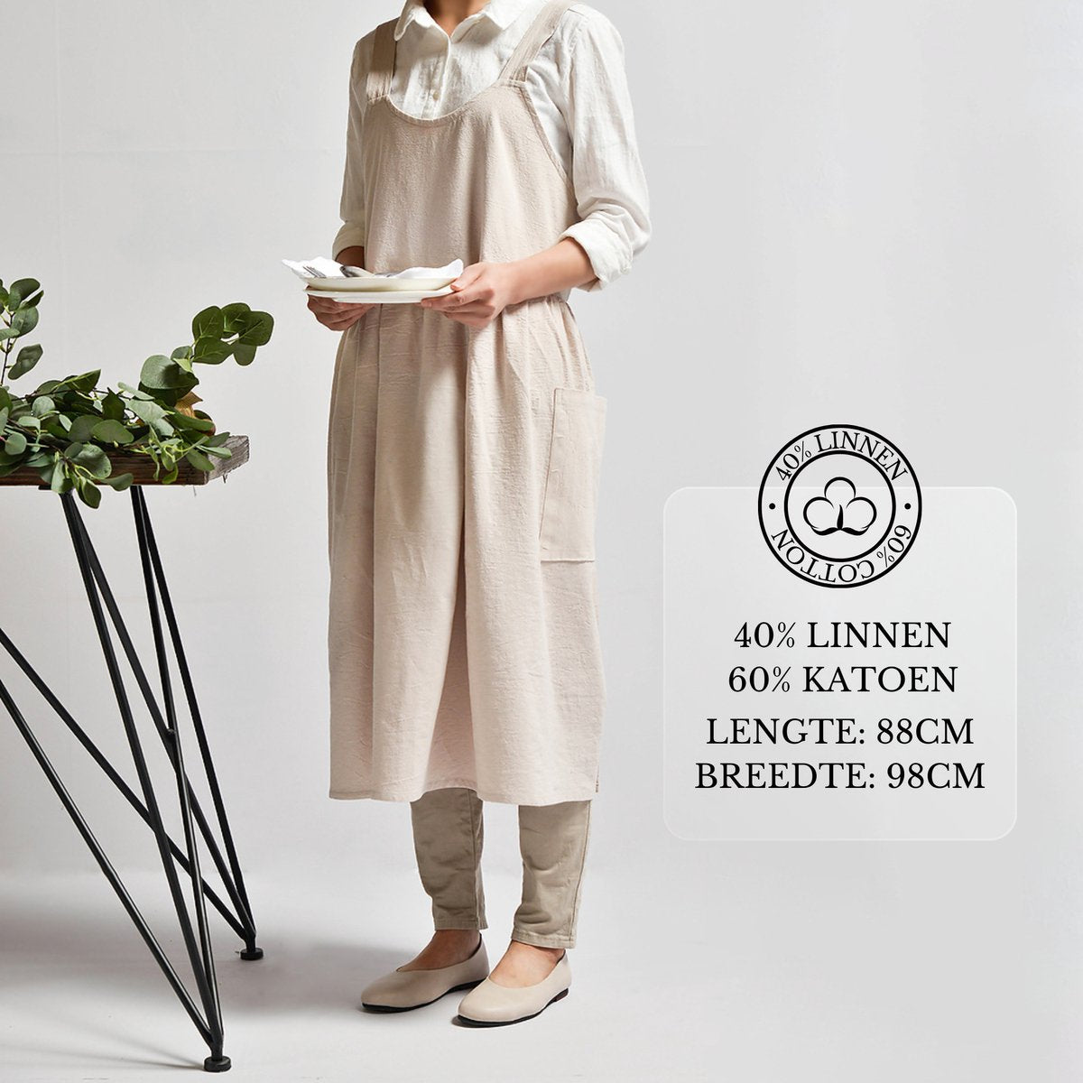 Keukenschort 'Lyssa' Beige