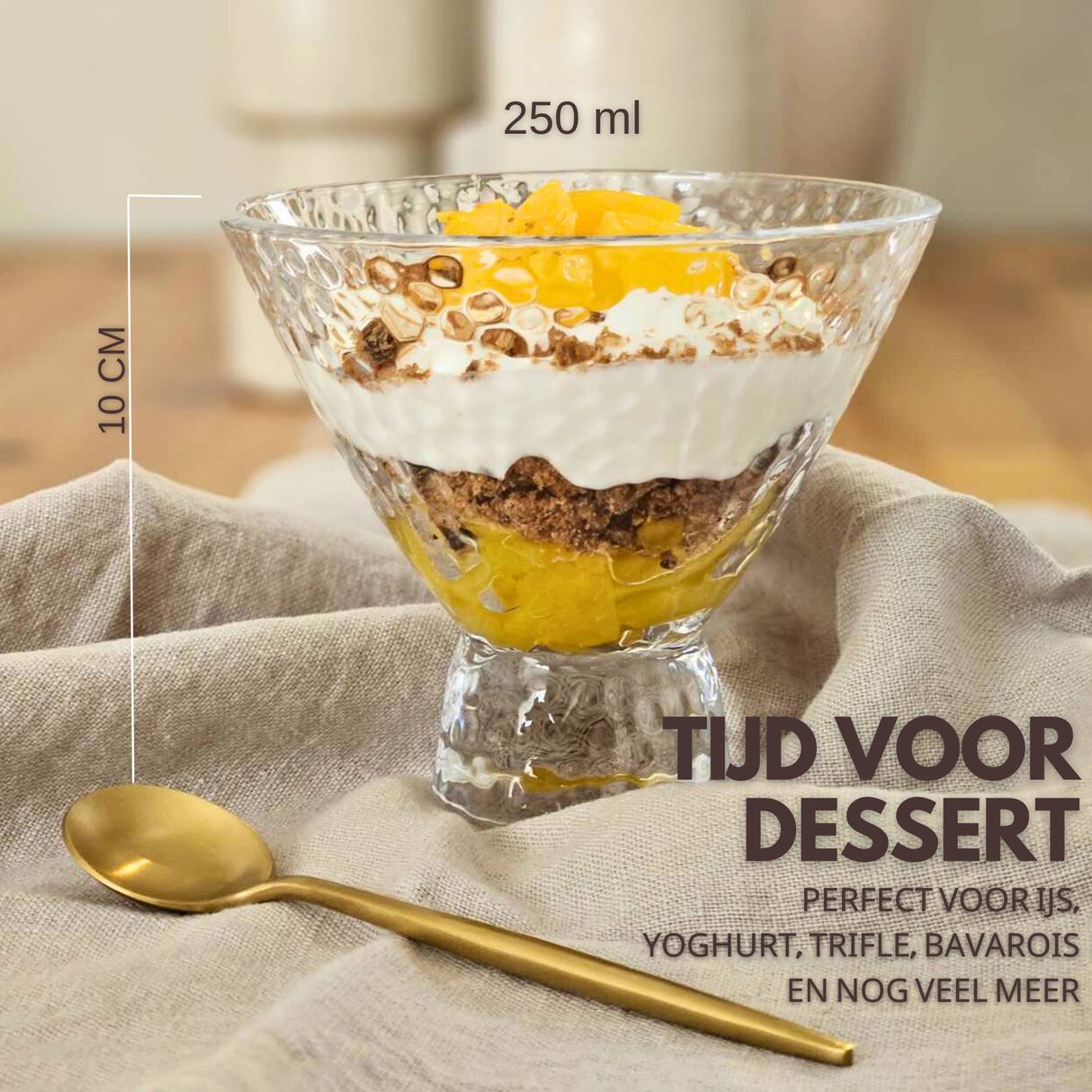 IJscoupe Glazen 'Reliëf'