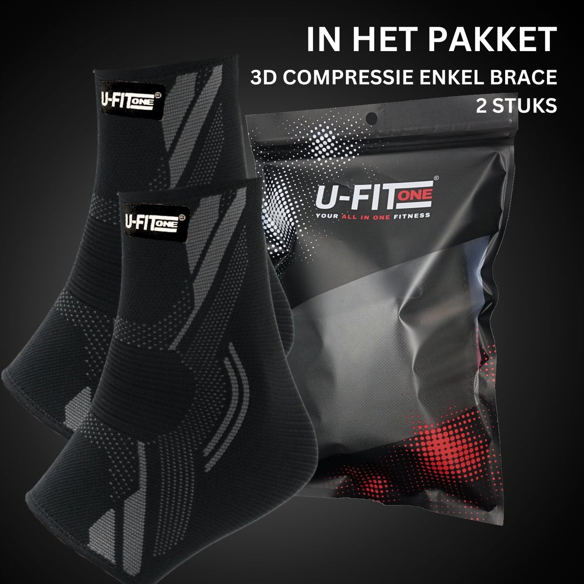 Enkelbrace 1 Paar Zwart