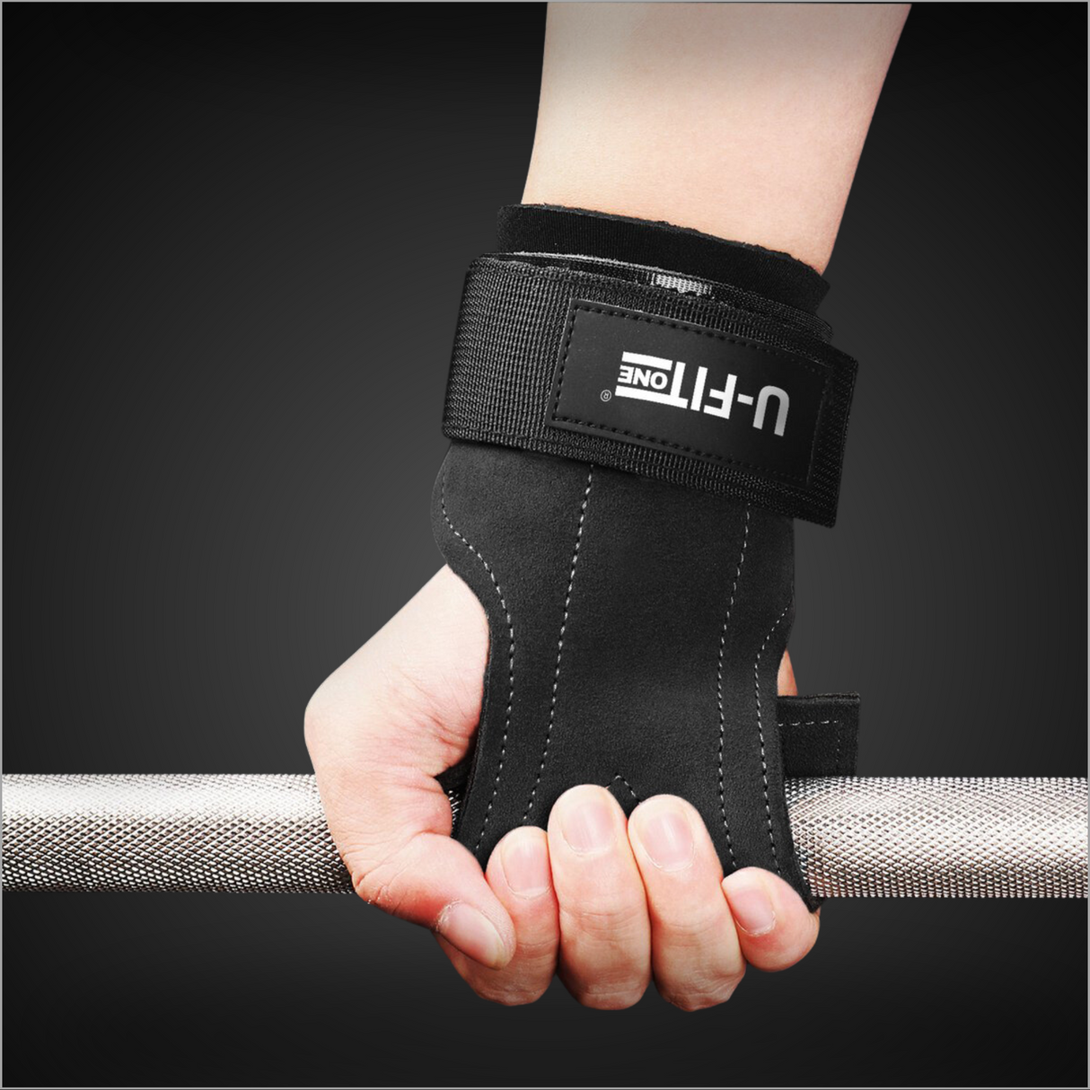 Leren Lifting Straps Zwart