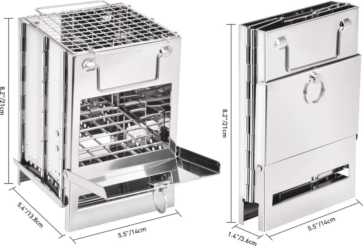 Draagbare Houtkachel 15x15x21cm