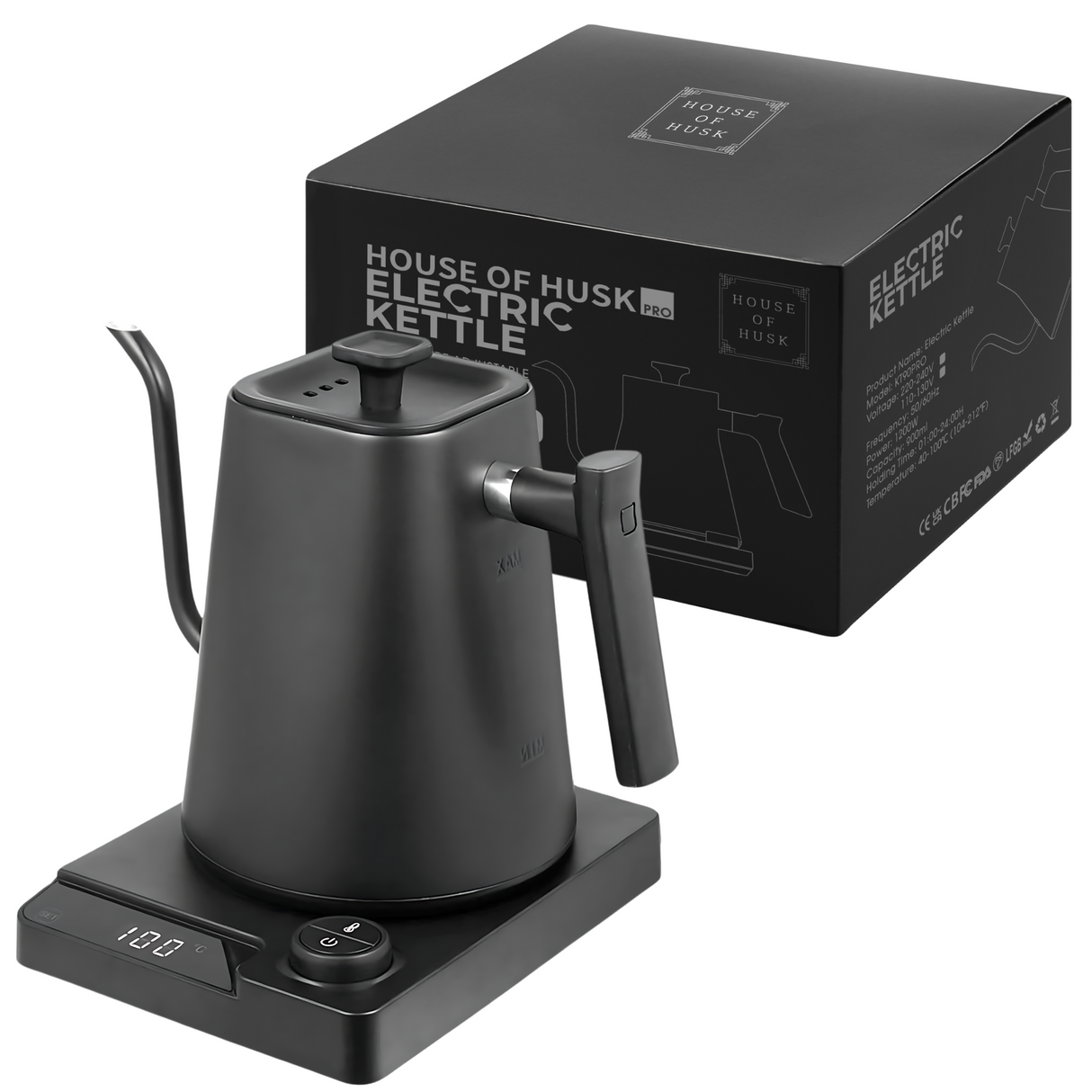 Gooseneck Waterkoker Zwart