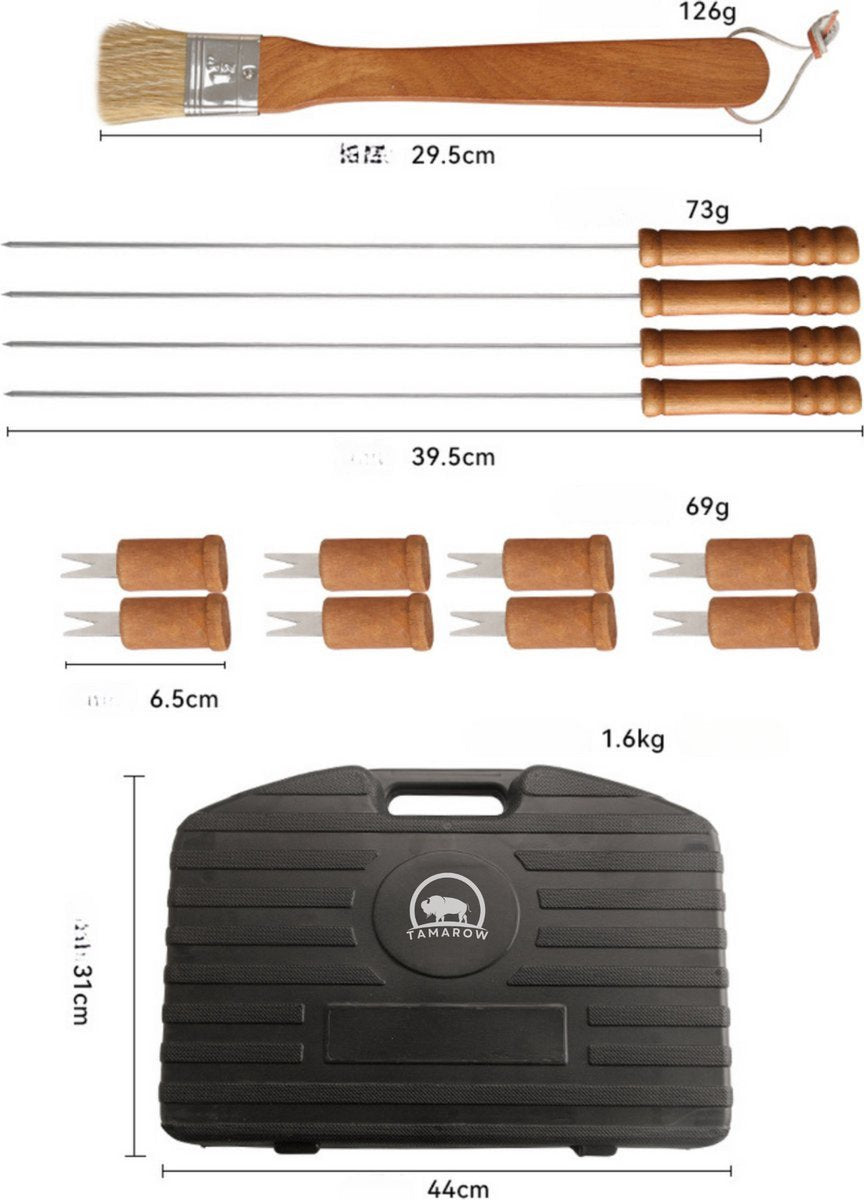 Barbeque Kookgerei Hout Set
