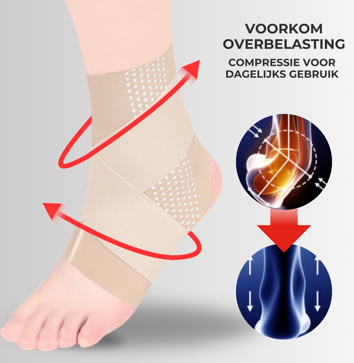 Enkelbrace Dun Beige 1 Paar