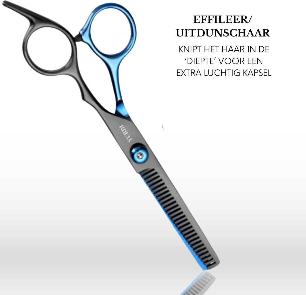 Kappersscharen Set 10-delig Zwart-Blauw