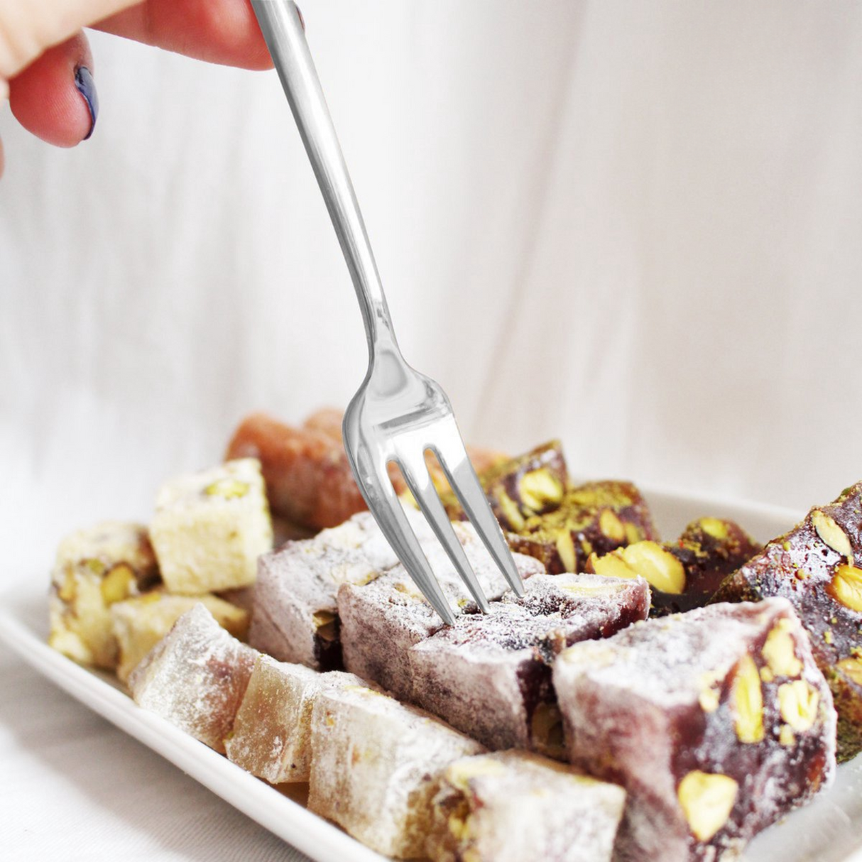 Gebaksvorken 12 Stuks Zilver