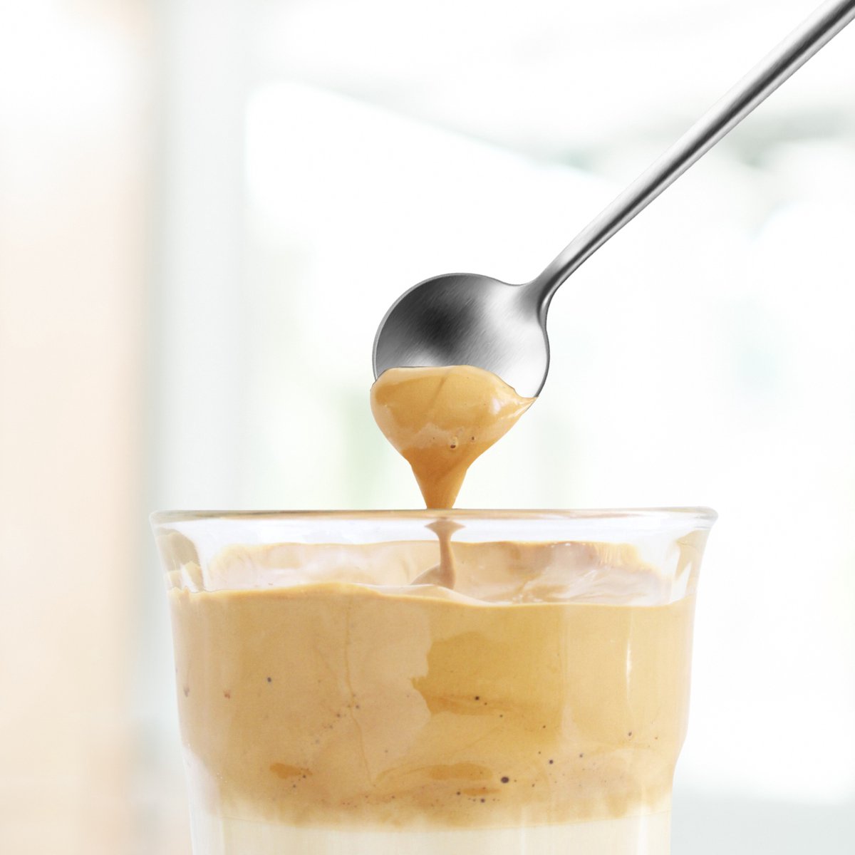 Latte Macchiato Lepel 20cm Mat Zilver 6 Stuks