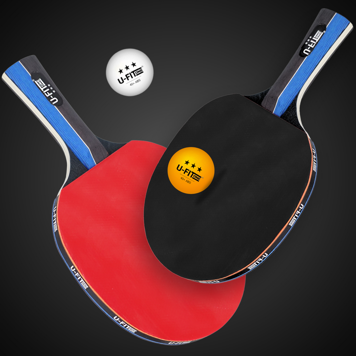 Premium Tafeltennis Set 4 Stuks 3 Star + 30ballen