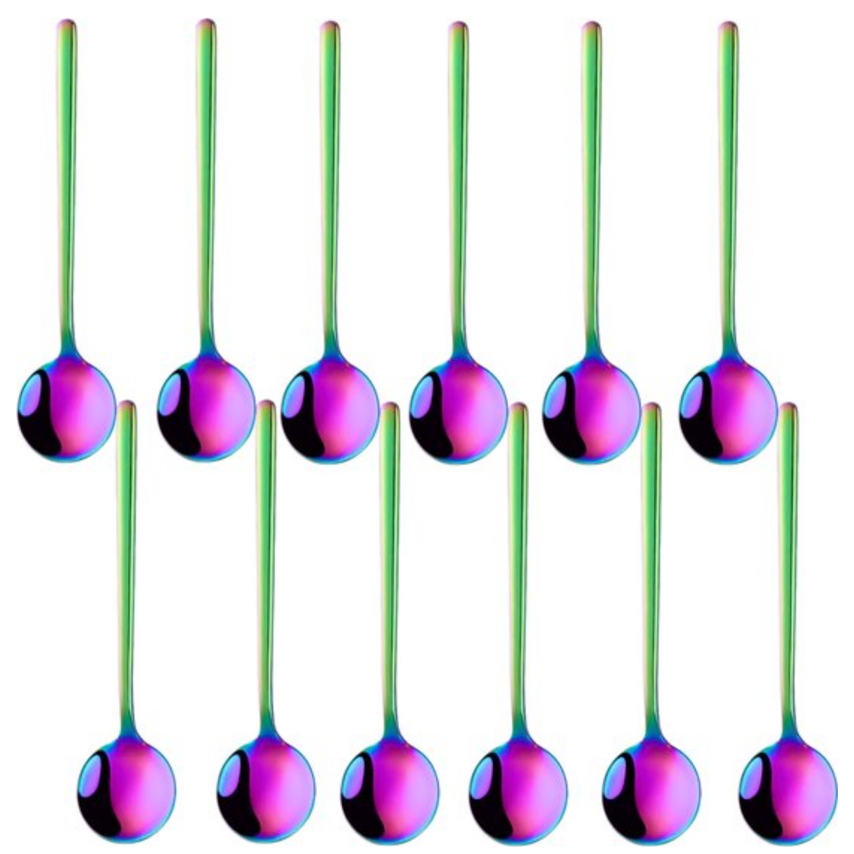 Theelepels 13cm Multicolour 12 Stuks