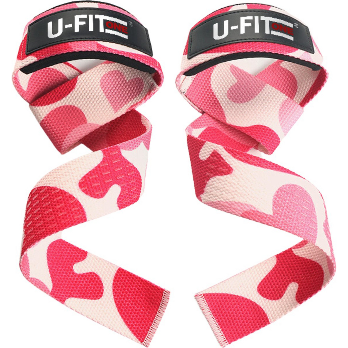 Lifting Straps Anti-Slip Camouflage Roze