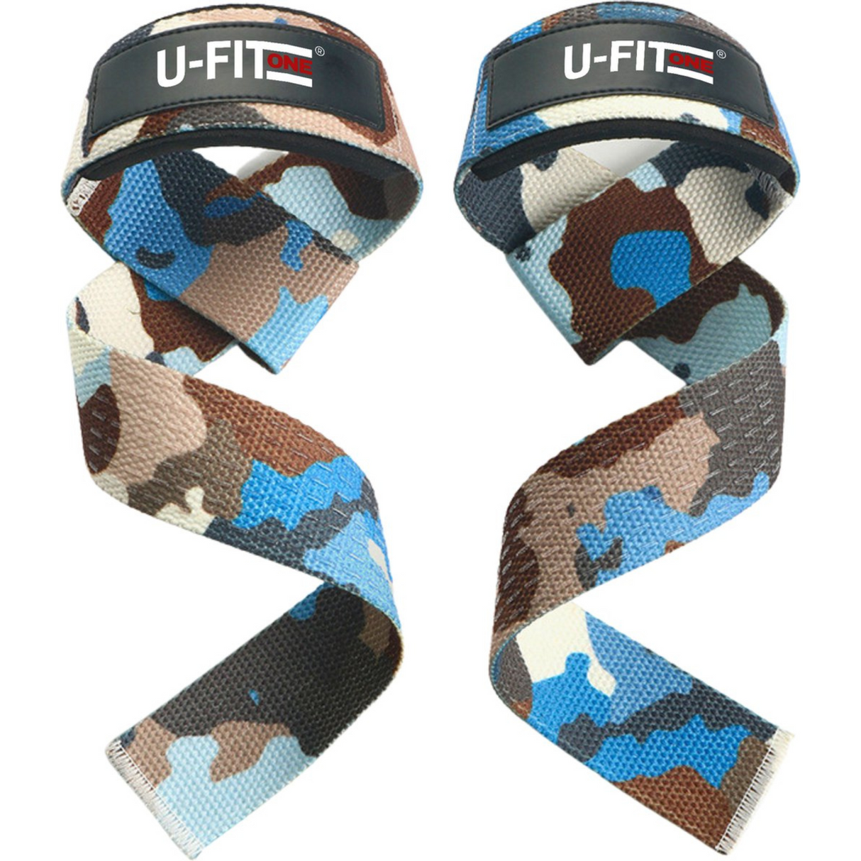Lifting Straps Anti-Slip Camouflage Blauw