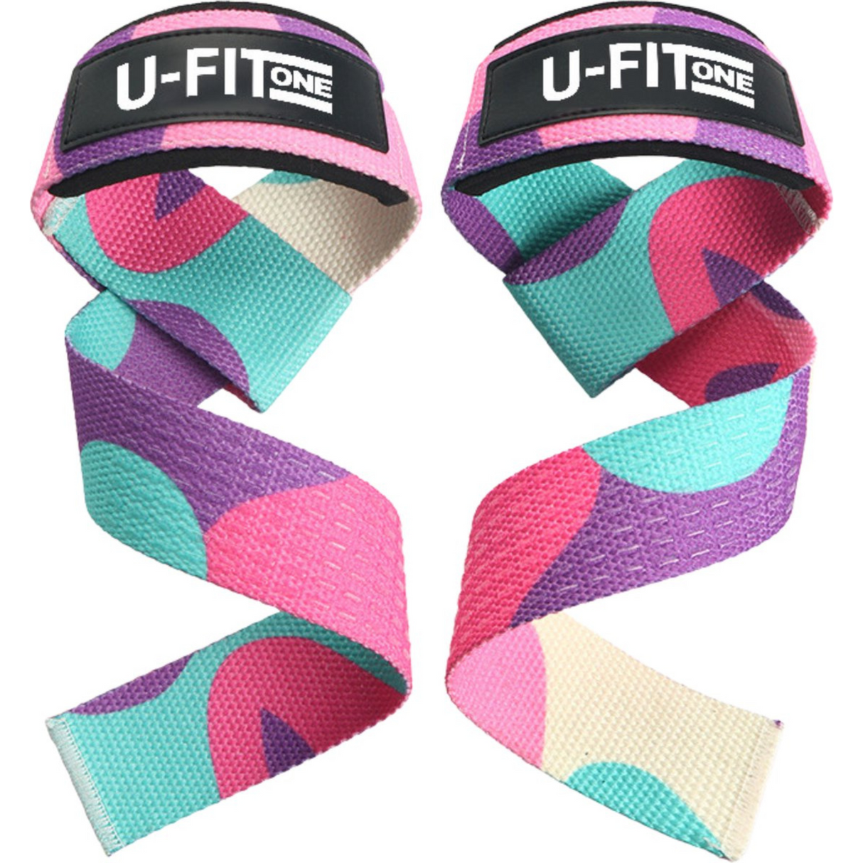 Lifting Straps Anti-Slip Camouflage Paars