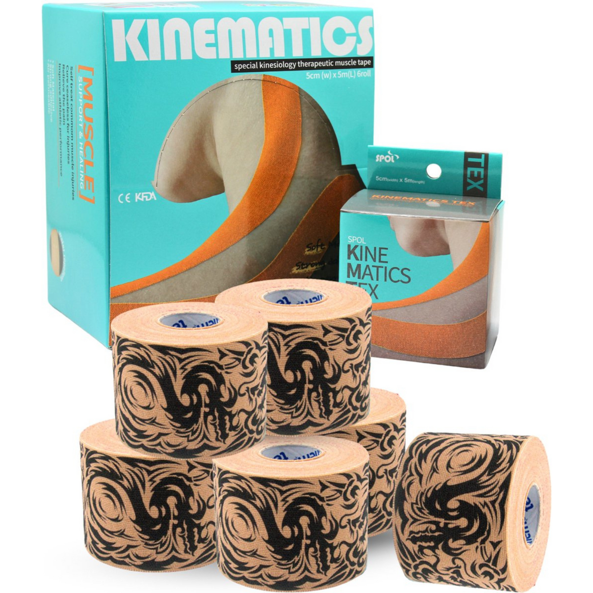 Kinesiotape Beige Tattoo 6 Stuks