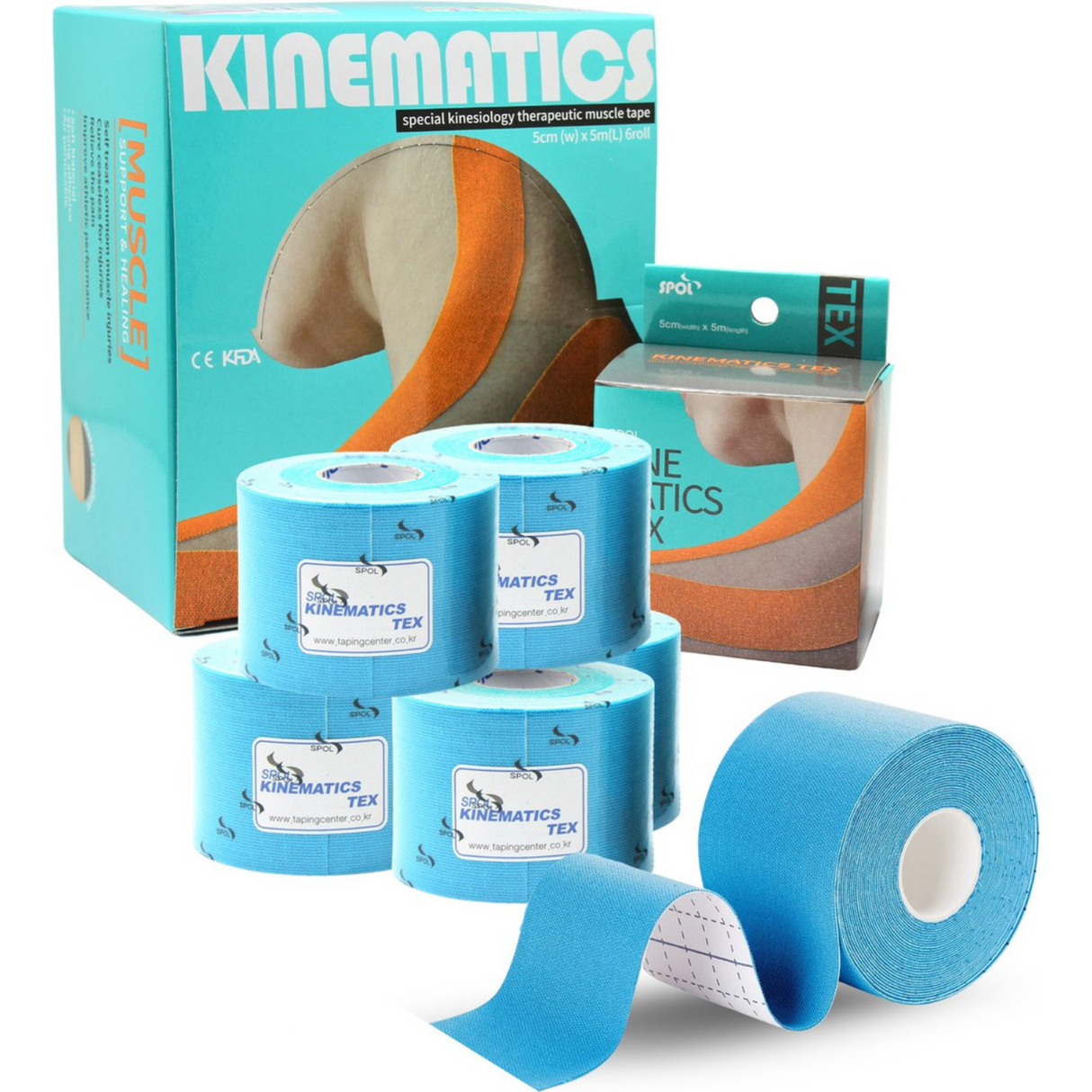Kinesiotape Blauw 6 Stuks