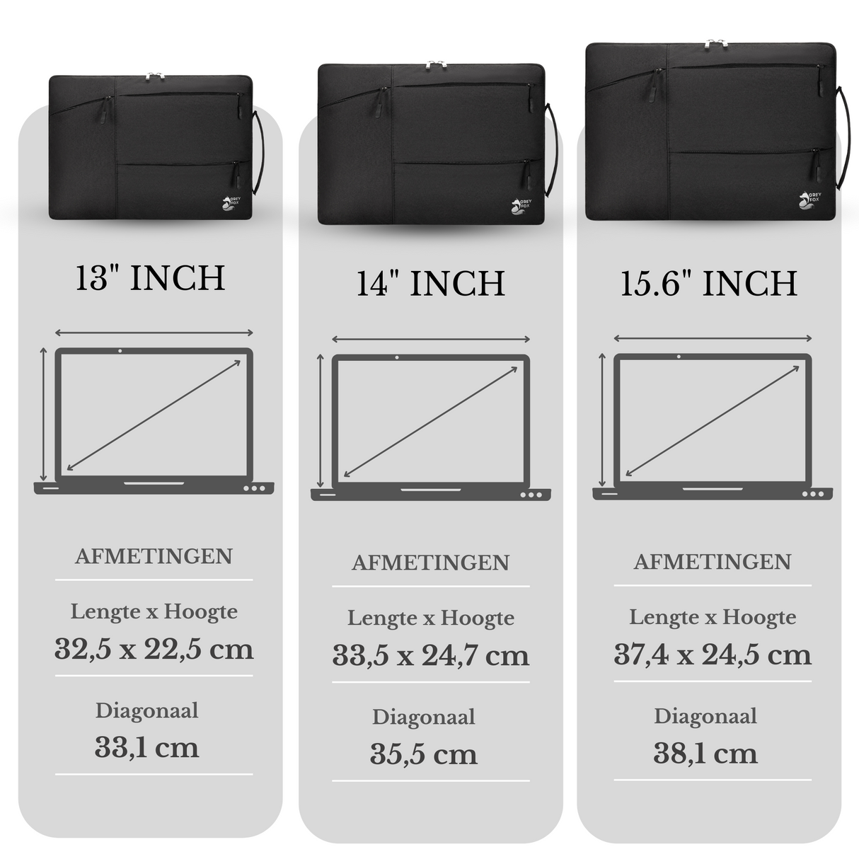 Laptophoes Basic Zwart
