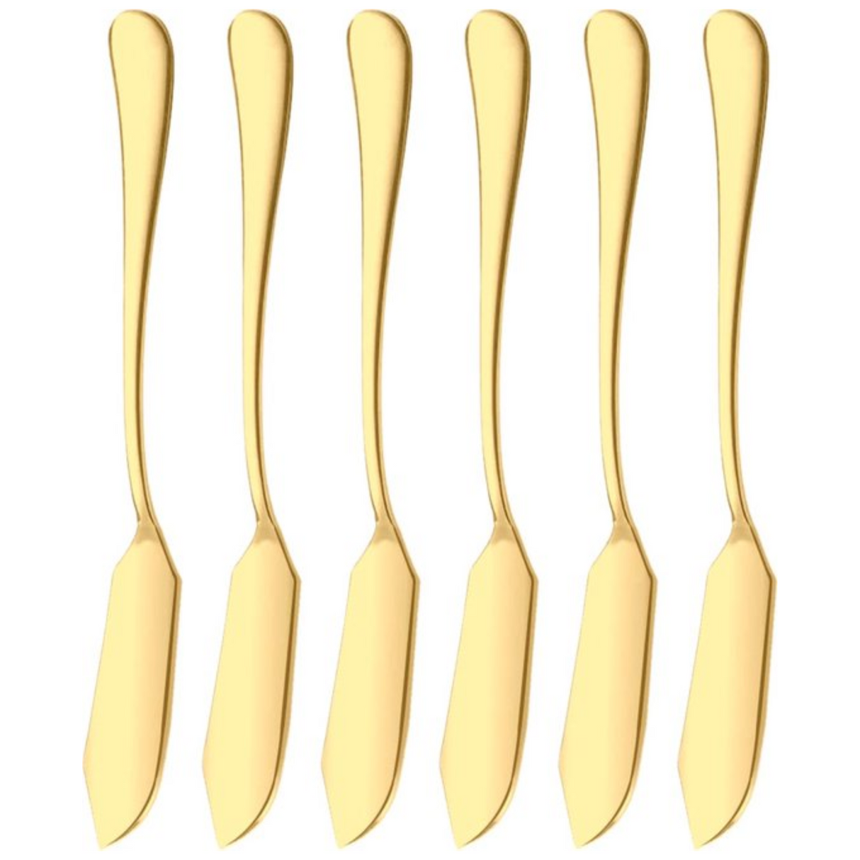 Smeermesjes 6 Stuks Goud