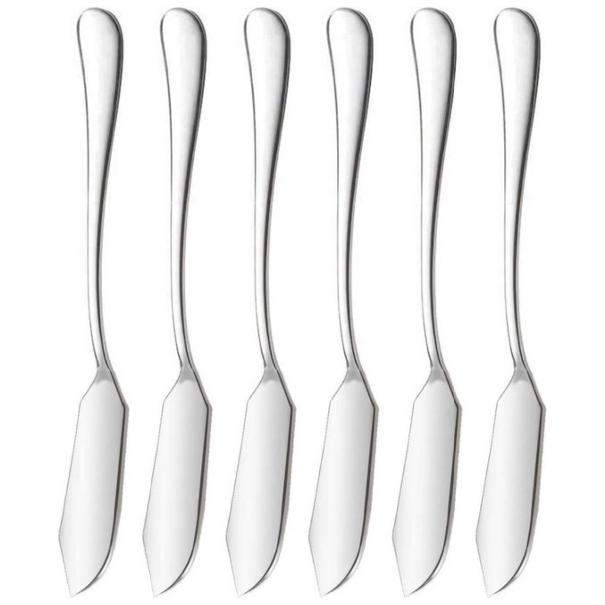 Smeermesjes 6 Stuks Zilver