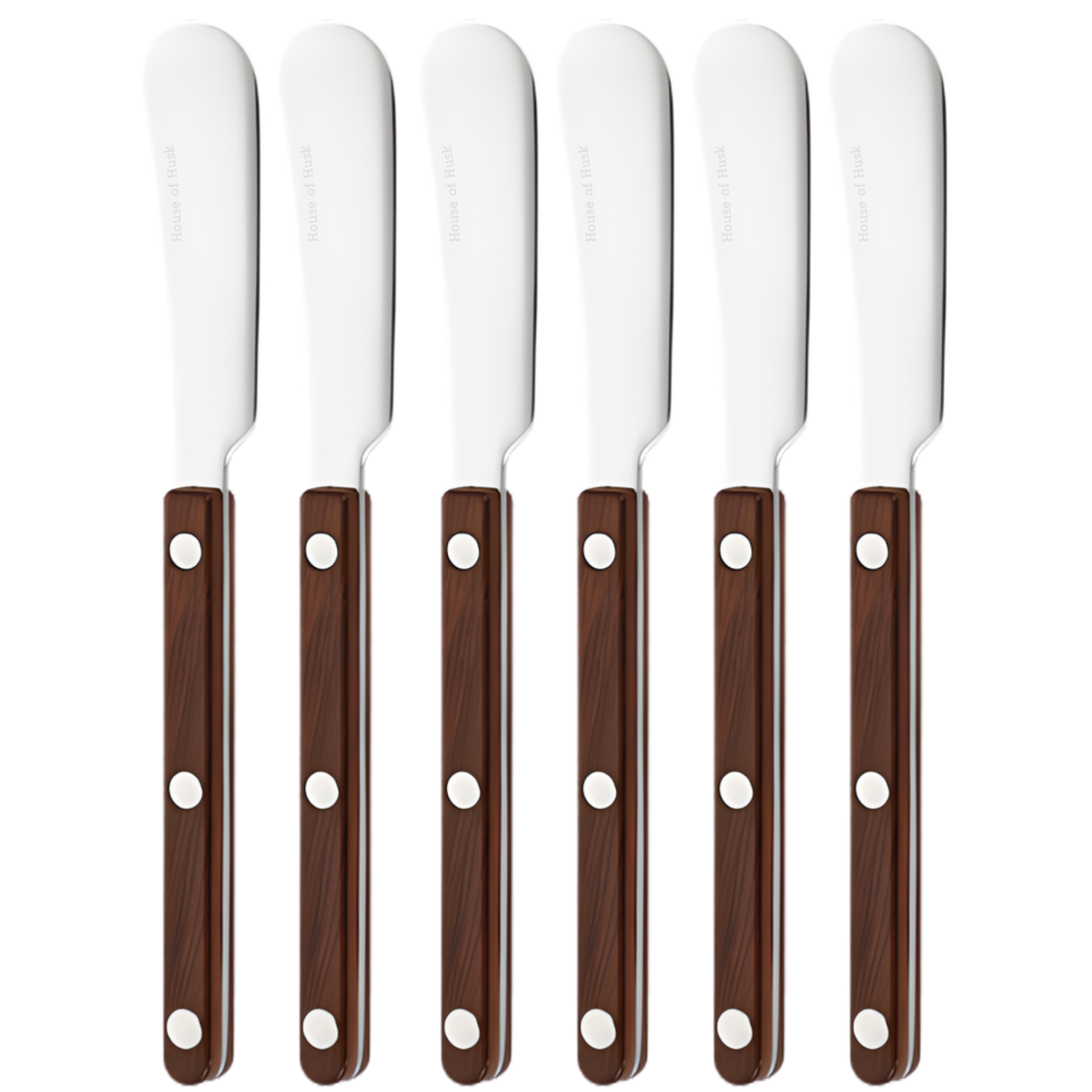 Smeermesjes 6 Stuks Walnut