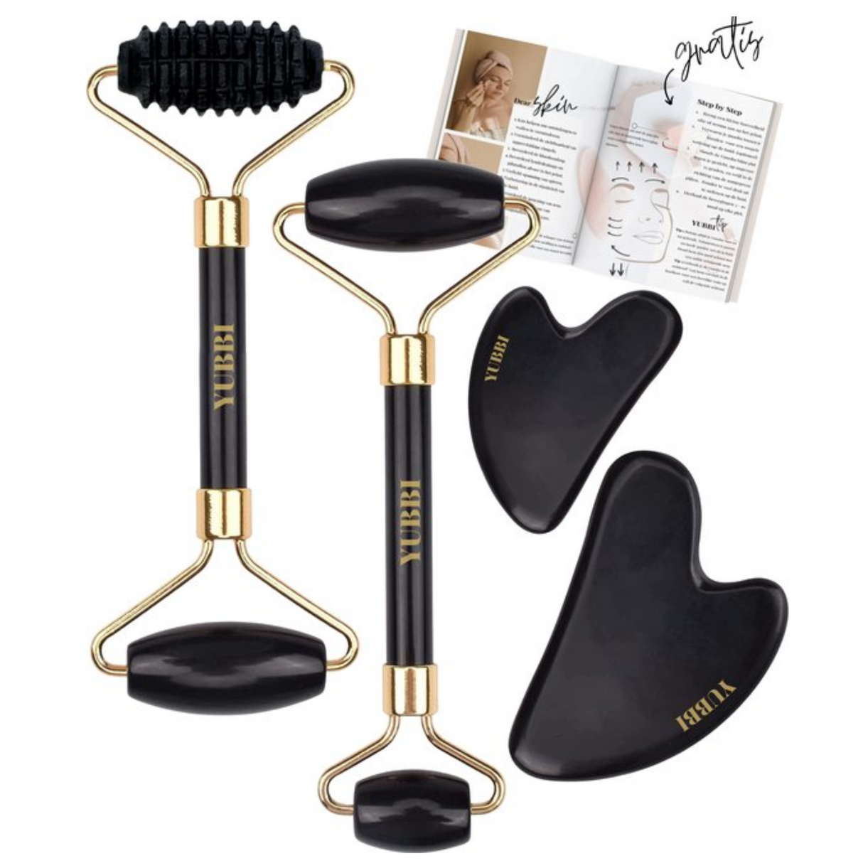 Gua Sha Set Zwarte Jade