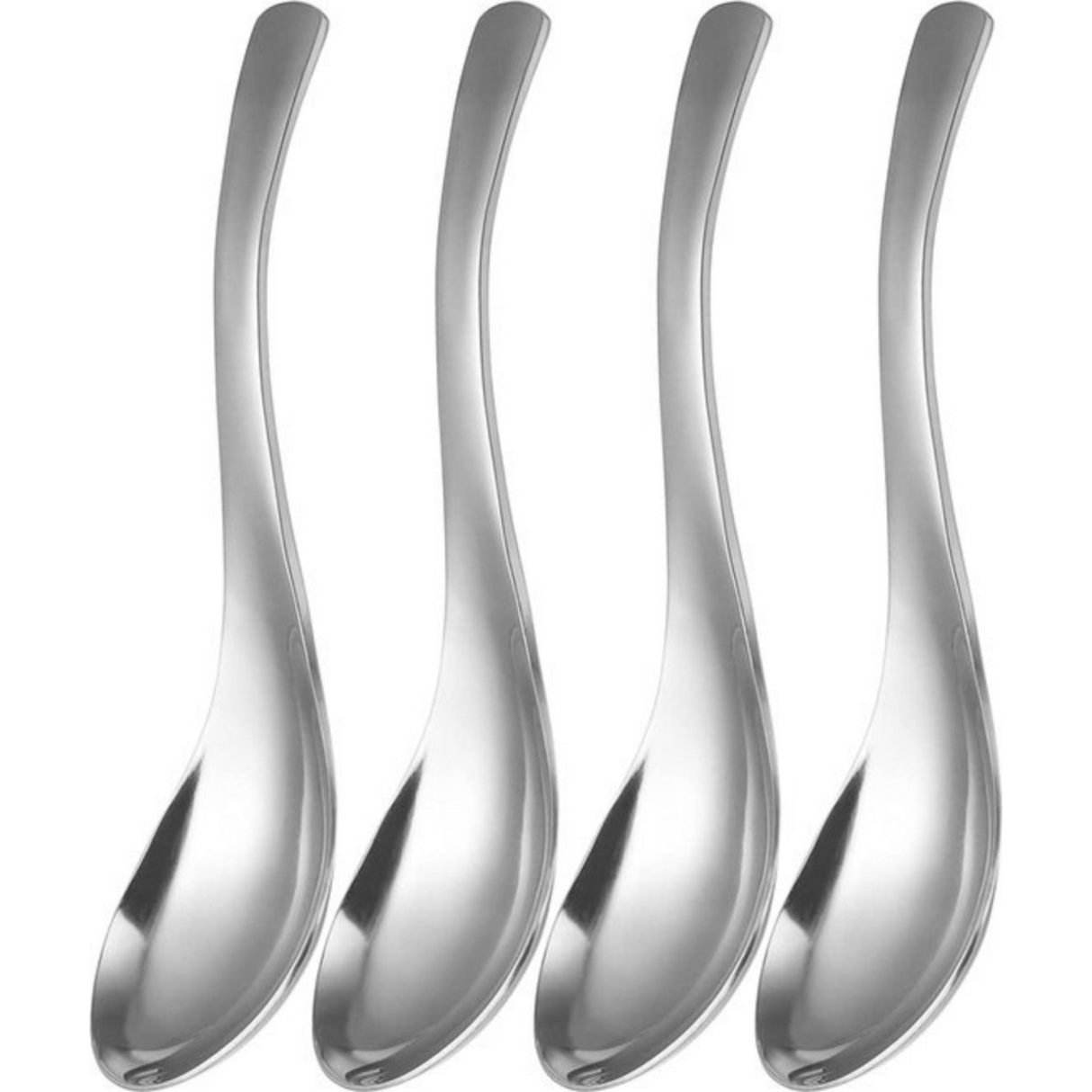 Oosterse Soeplepel Set Zilver 4 Stuks