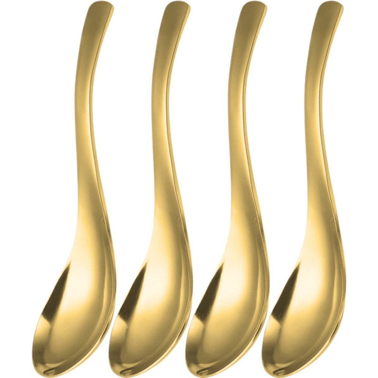 Oosterse Soeplepel Set Goud 4 Stuks