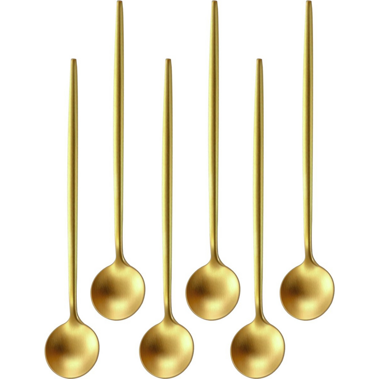 Latte Macchiato Lepel 20cm Mat Goud 6 Stuks