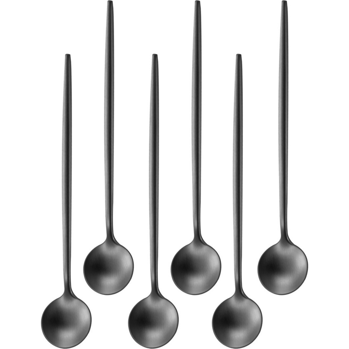 Latte Macchiato Lepel 20cm Mat Zwart 6 Stuks