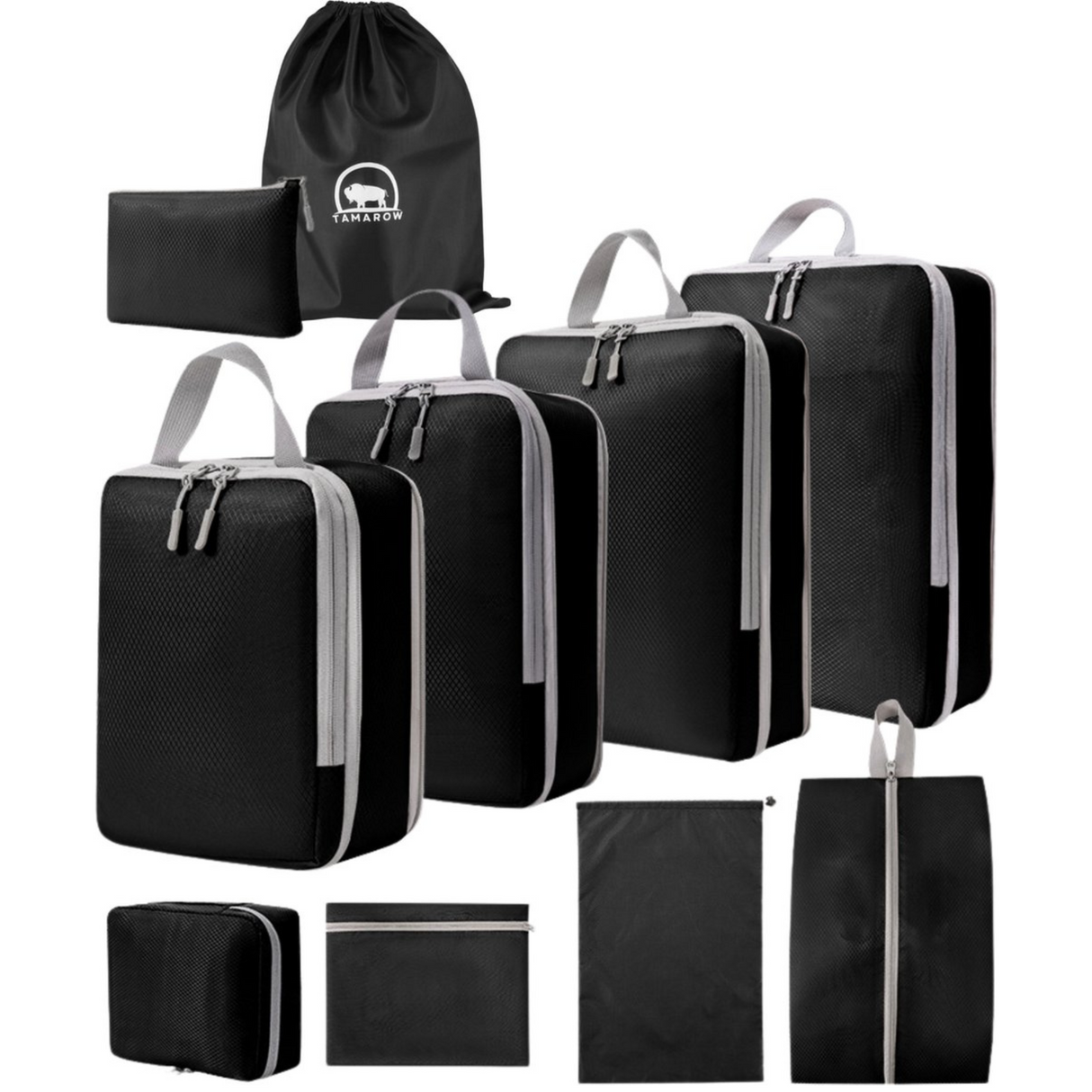 Packing Cubes Set 10 Delig Zwart