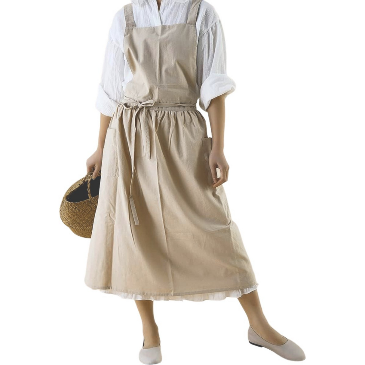 Keukenschort 'Ruffle' Beige