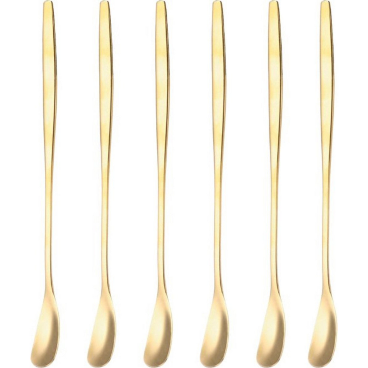 Dun Longdrinklepels 17cm Goud 6 Stuks