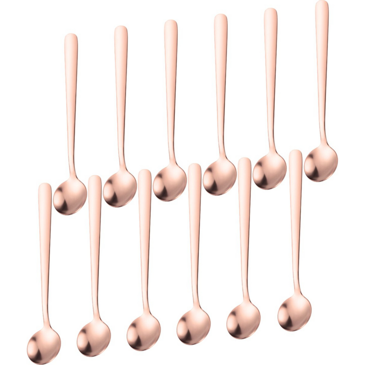 Koffielepels 13cm Rose Goud 12 Stuks