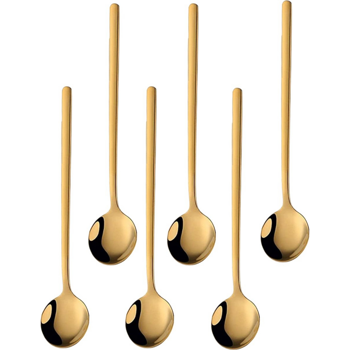 Theelepels 15cm Goud 6 Stuks