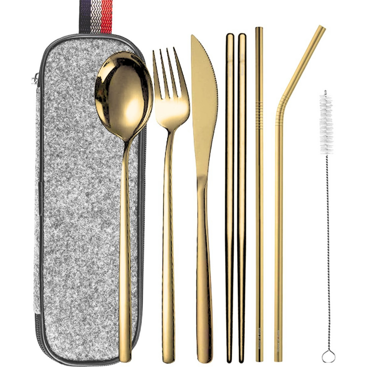 Reisbestek 7 Delig Goud