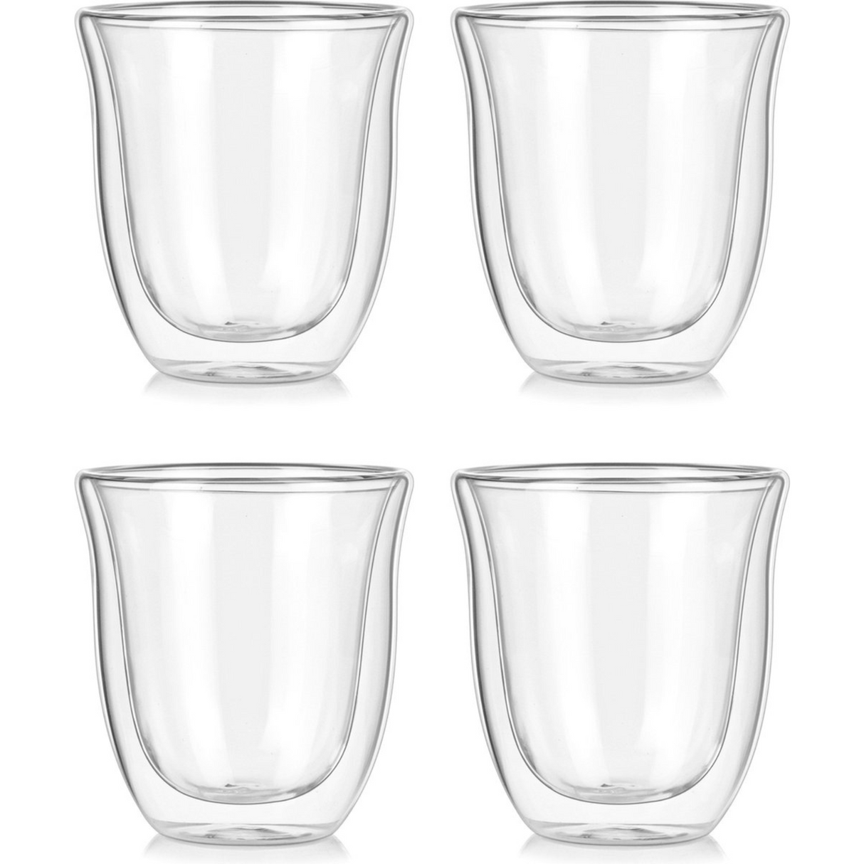 Dubbelwandige Koffie Glazen 150ml 4 Stuks