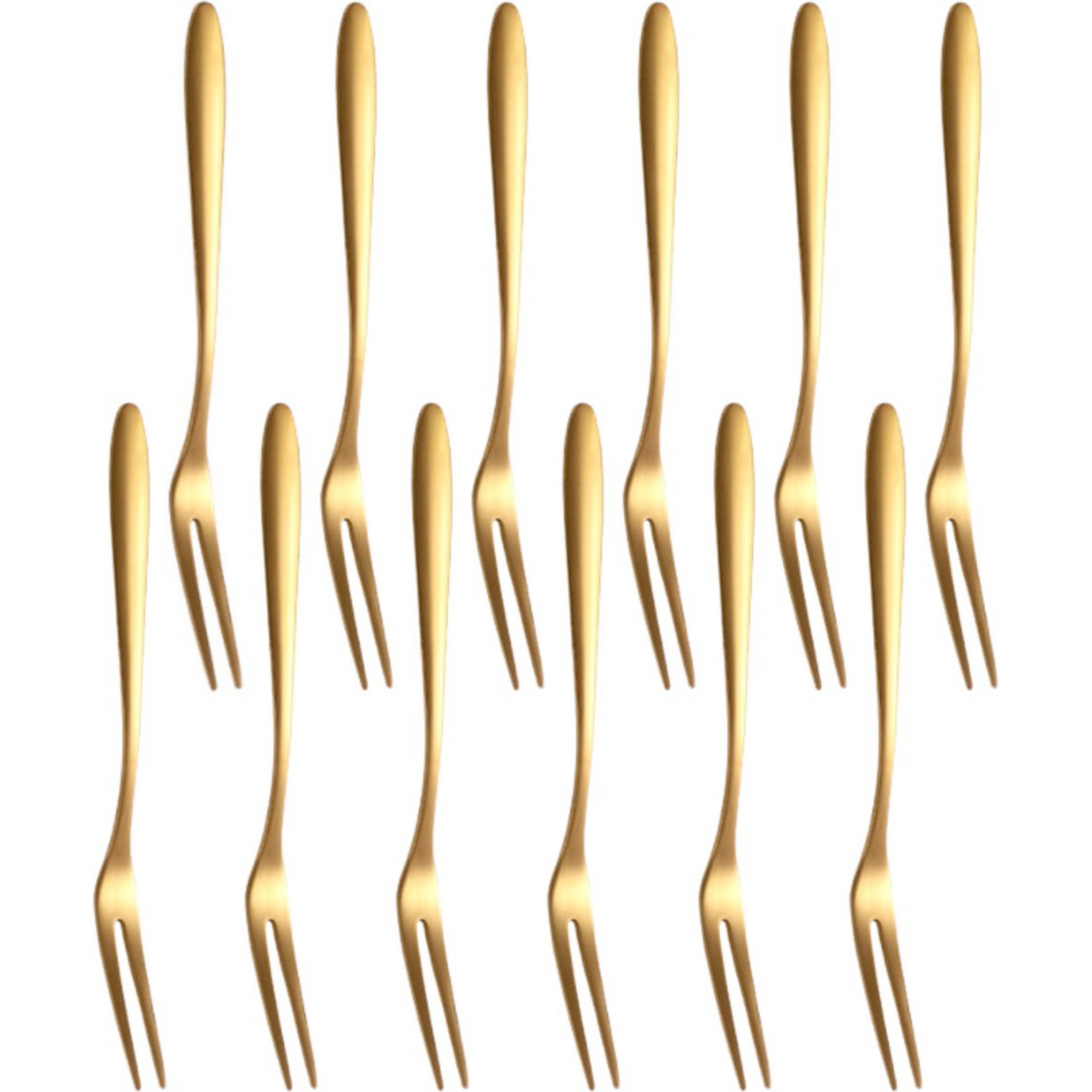 Dessertvorken Goud 12 Stuks