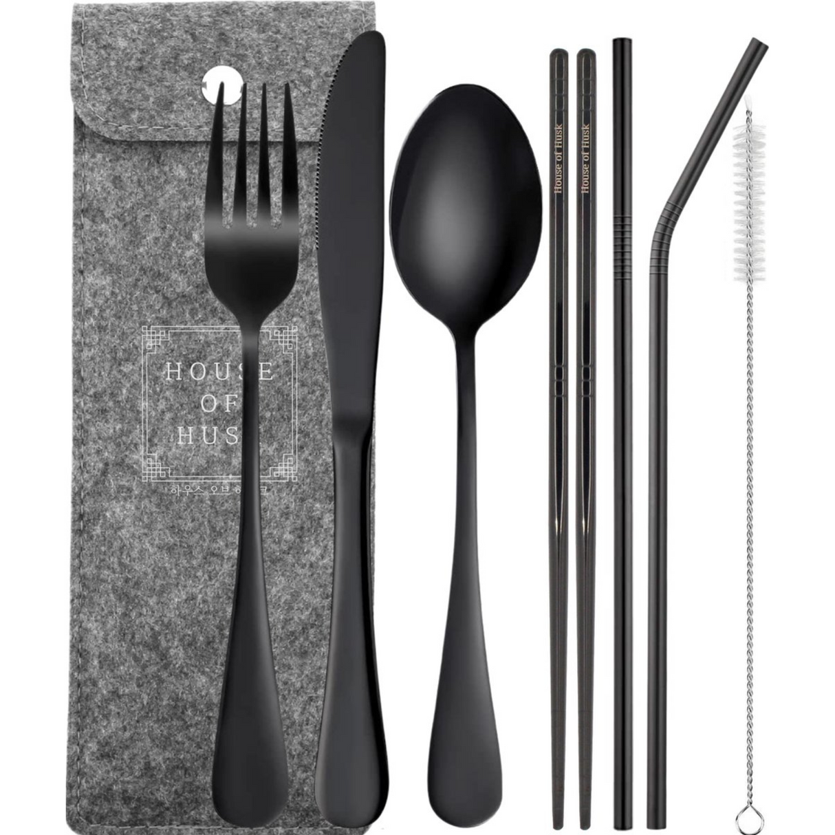 Reisbestek 7 Delig Zwart