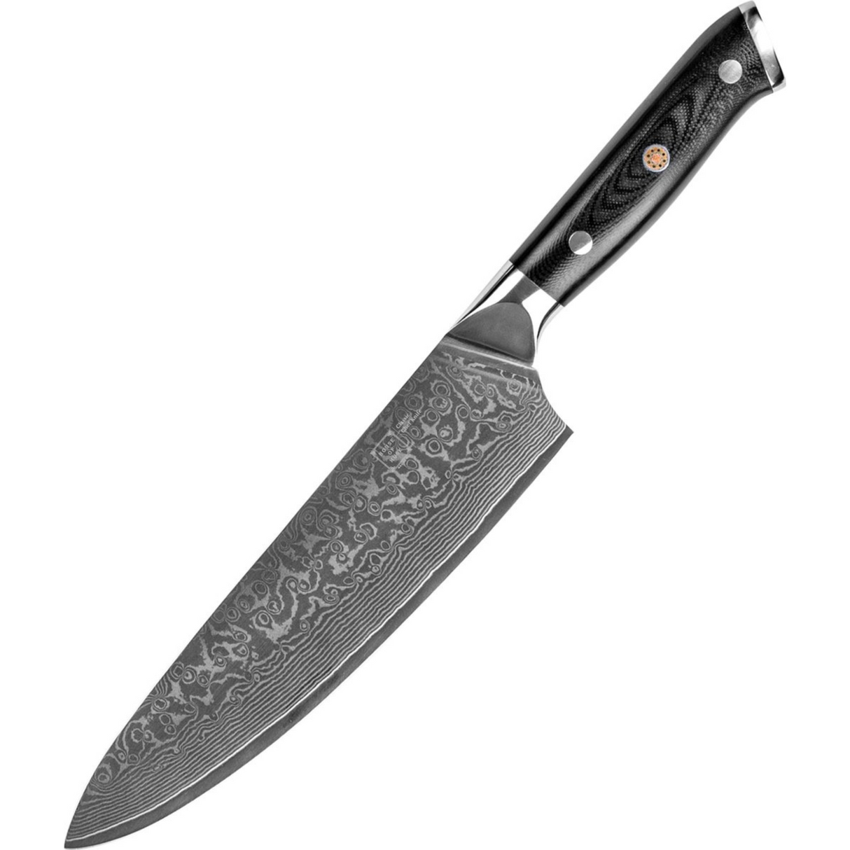 Chef Knife 10Cr15CoMov Coin Damascus