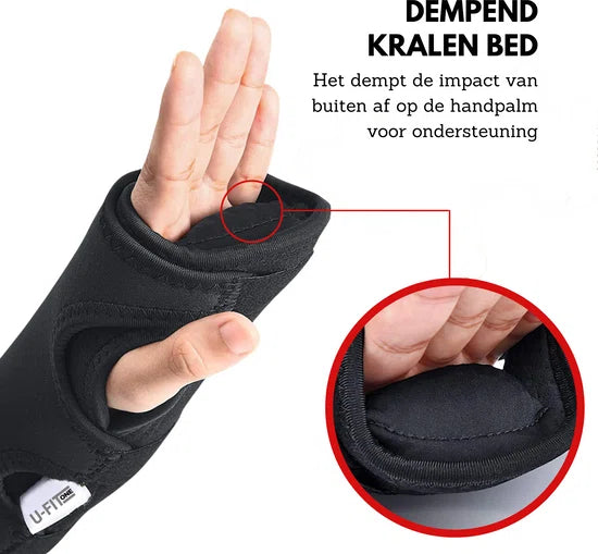 Polsbrace met Kralenbed Zwart